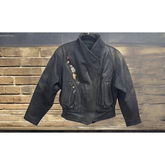 Vintage Black Hills Riding Gear Leather Motorcycle Jacket Women’s Size S - Picture 16 of 16